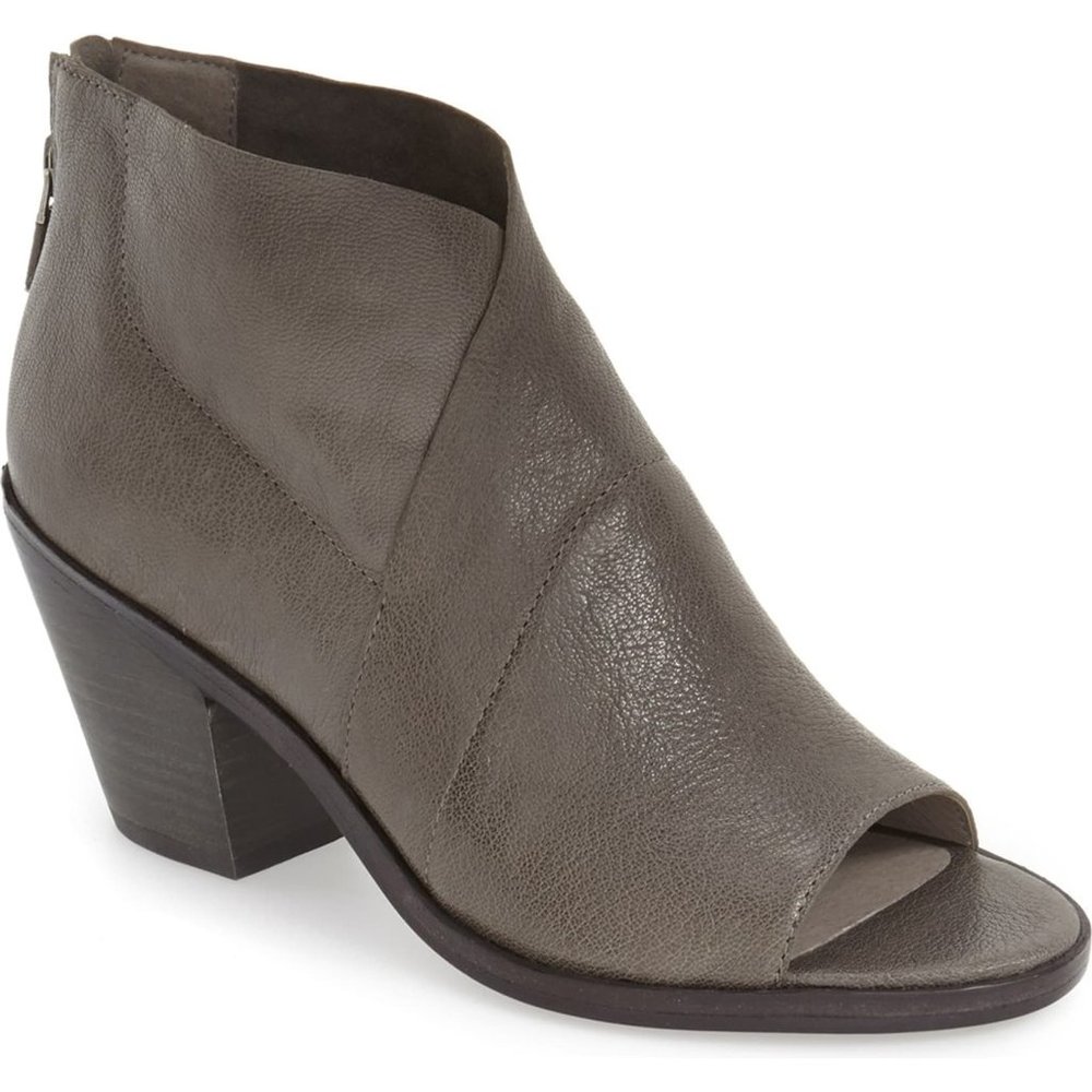 Eileen Fisher 'Ink' Open Toe Block Heel Bootie Sz… - image 1